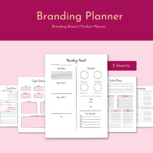 Branding Board & Target Audience Worksheets | Small Business Printable Templates