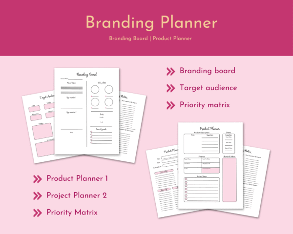 Branding Board & Target Audience Worksheets | Small Business Printable Templates - Image 4