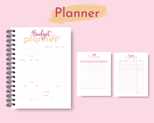 Printable Budget by Paycheck Workbook Planner Bundle - Image 3