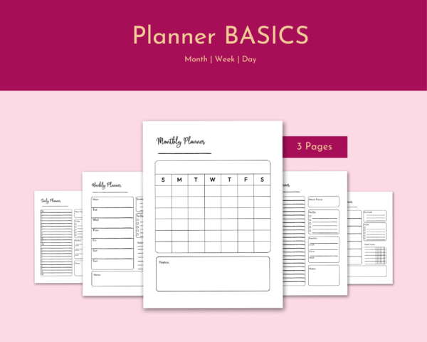 ✨ Ultimate Planner Bundle – Daily, Weekly & Monthly Printable Set ✨