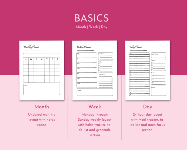 ✨ Ultimate Planner Bundle – Daily, Weekly & Monthly Printable Set ✨ - Image 8